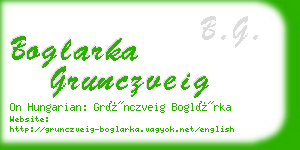 boglarka grunczveig business card